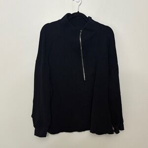 Old Navy Black Half-Zip Sweatshirt
